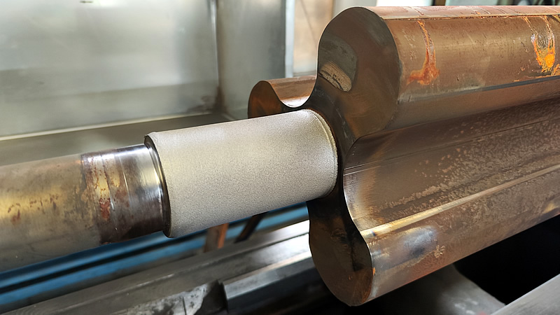 Напыленная шейка вала Напыленная шейка вала