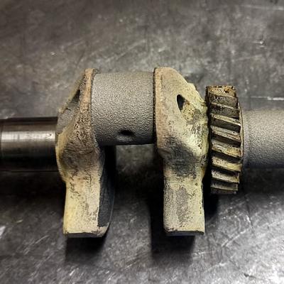 Напыленные шейки коленвала компрессора